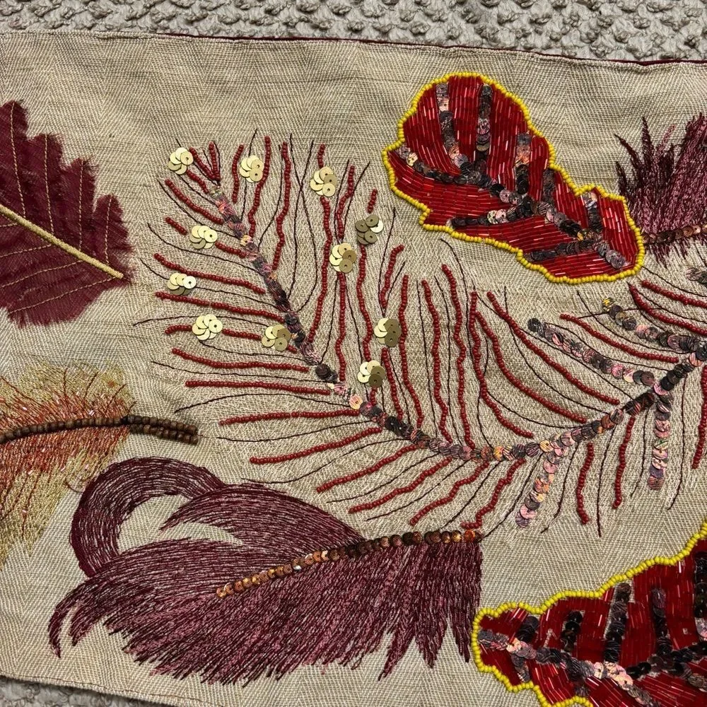 Pier 1 Imports‎ Beaded Tapestry Style Table Runner
